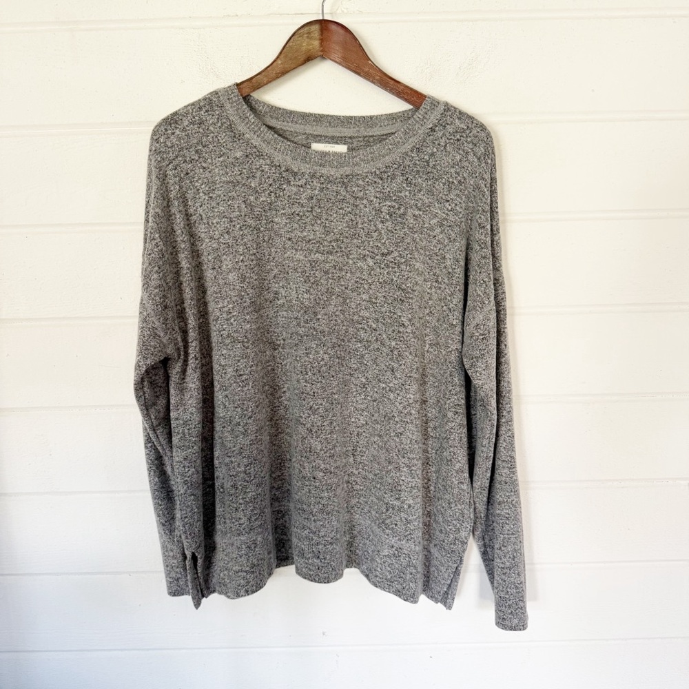 Lucky Brand Super-Soft Crewneck Lightweight Pullover Heather Gray Sweater XL